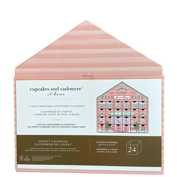 Cupcakes & Cashmere Christmas Advent Calendar 24 Countdown Drawers Refillable - Picture 2 of 13